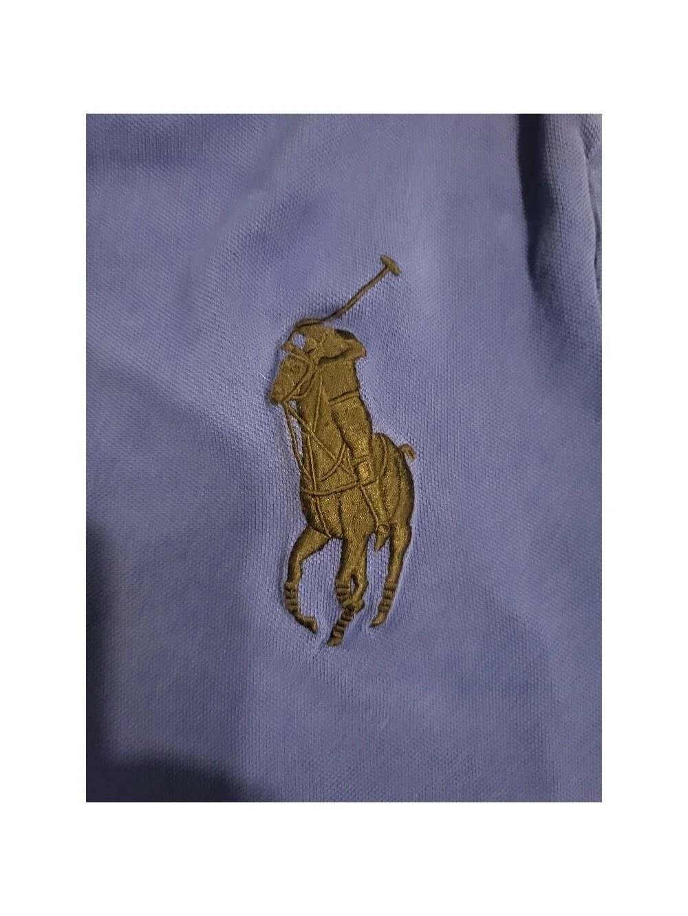 Polo Ralph Lauren Big Pony Custom Fit Long Sleeve Polo Shirt Blue Black XL-67